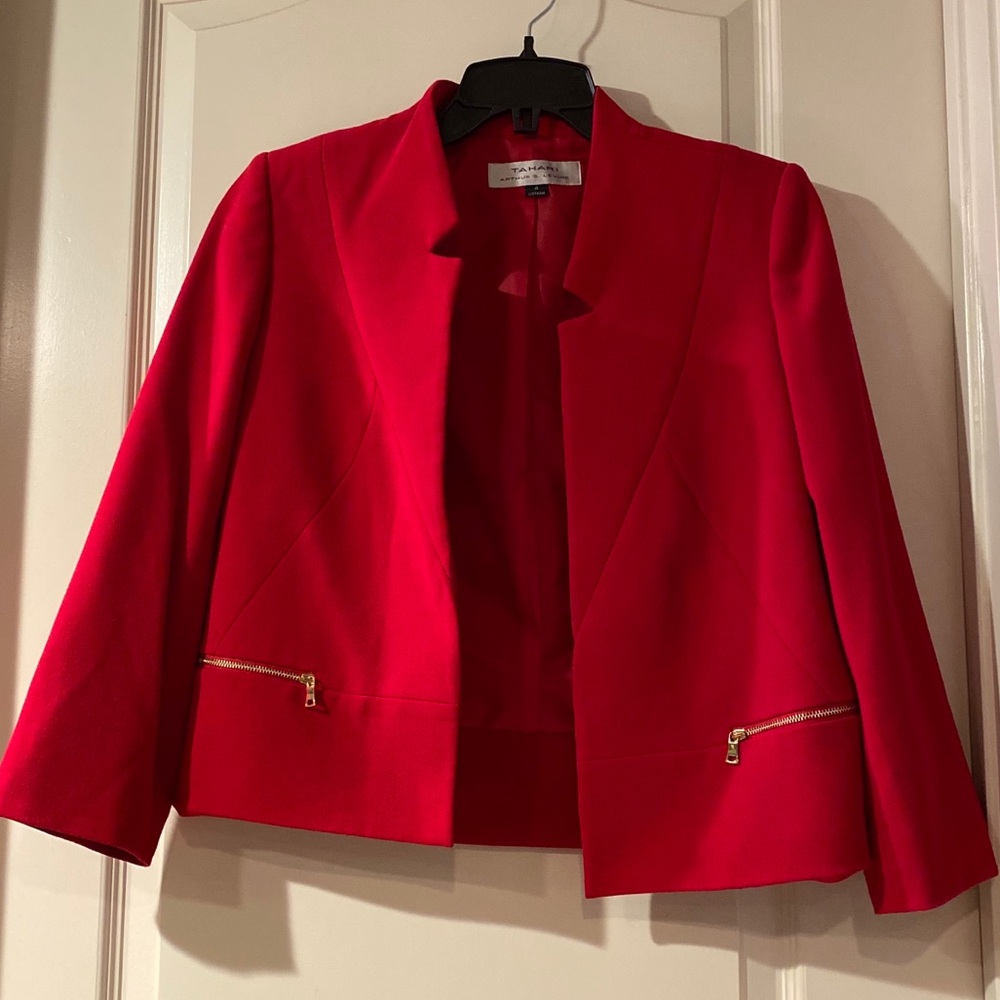Red Tahari blazer